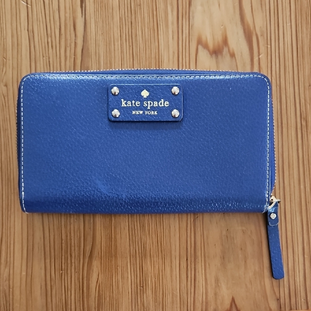 Kate Spade Blue Zip Wallet
